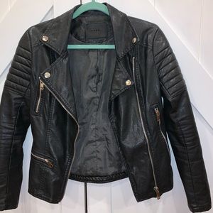 Black leather jacket